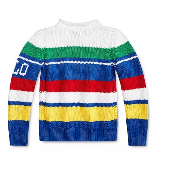 POLO RALPH LAUREN ⛵️GIRLS’ STRIPED ROLLNECK SWEATER - Picture 2 of 13